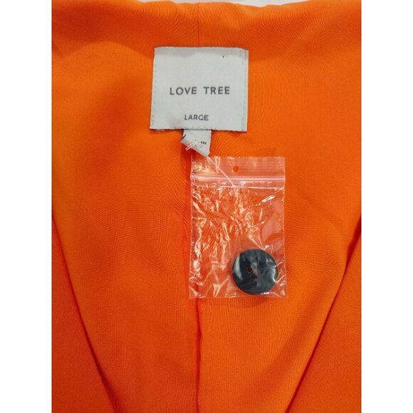 Love Tree Womens Orange Button-Up Vest Size Large With Extra Button. NWT - Picture 3 of 6